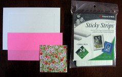 Origami valentine card materials