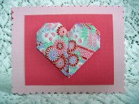 Origami valentine card